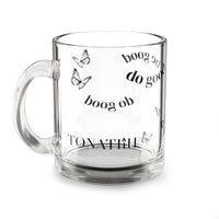 Be Good Glass Mug — 10oz Clear Butterfly Coffee Cup