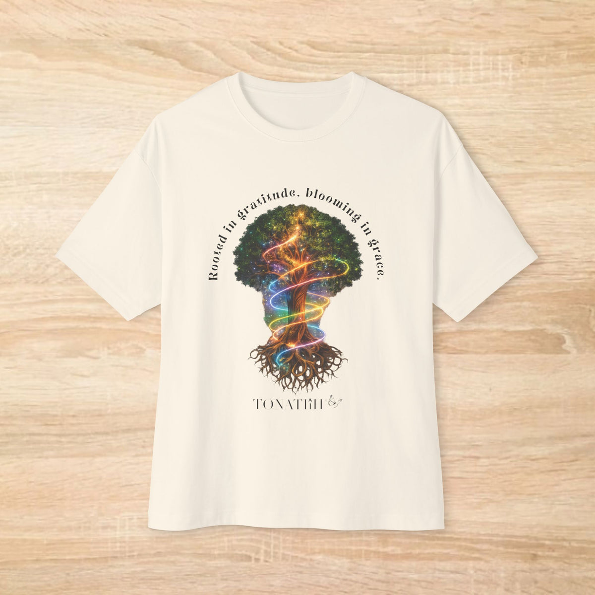 Women's T-shirt -"Rooted in Gratitude, Blossoming in Grace"