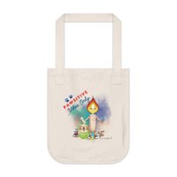 Organic Canvas Tote Bag — "Pawsitive Vibes Only" Dog love