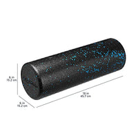 Amazon Basics High Density Foam Roller for Exercise and Recovery, 18 Inches, Blue Speckled