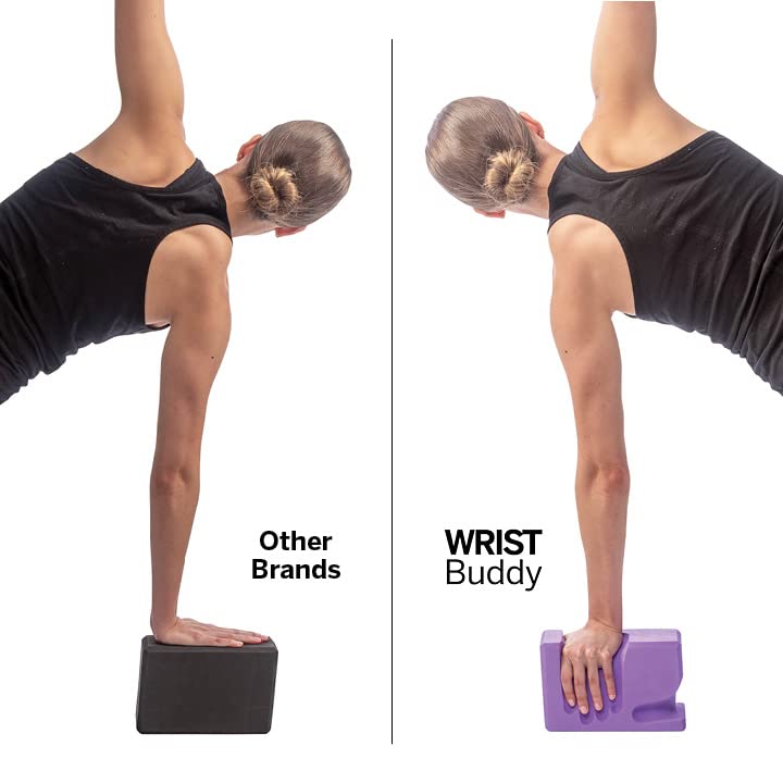 WRIST Buddy® Yoga Blocks 2 Pack | Reduces and Prevents Wrist Pain, Enhances Comfort Stability and Grip Strength on the Blocks | Hand-Shaped Blocks | EVA Yoga Accessories Set | Best Gifts for Yoga