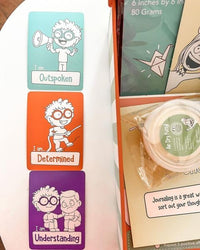 Open The Joy Anxiety Management Box for Kids - DIY Wooden Mailbox, Air-Dry Clay Kit, Origami Crafts, Confidence Cards, and Emotional Learning Activities - Ages 4+