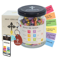 Bible Verse Jar, Bible Verse Jar and Keychain NFC, Graduation Gifts For Her, Gifts for Mom, Christian Gifts for Women, Bible Accessories Women, Birthday Gifts for Women, Christian Gifts