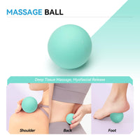 Zmarthumb 5 in 1 Foam Roller Set, High Density Fitness Exercise Foam Roller for Deep Tissue Muscle Massage, Massage Roller, Massage Ball, Resistance Band, for Whole Body(Tiffany Green)
