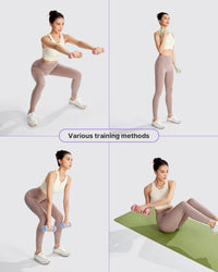 YOTTOY Dumbbell Set of 2,2-15 Pound Hand Weights for Women, Non-Slip Hand Weights for Home Gym, Strength Training, and Full-Body Workouts (Green, 5LB-Pair)