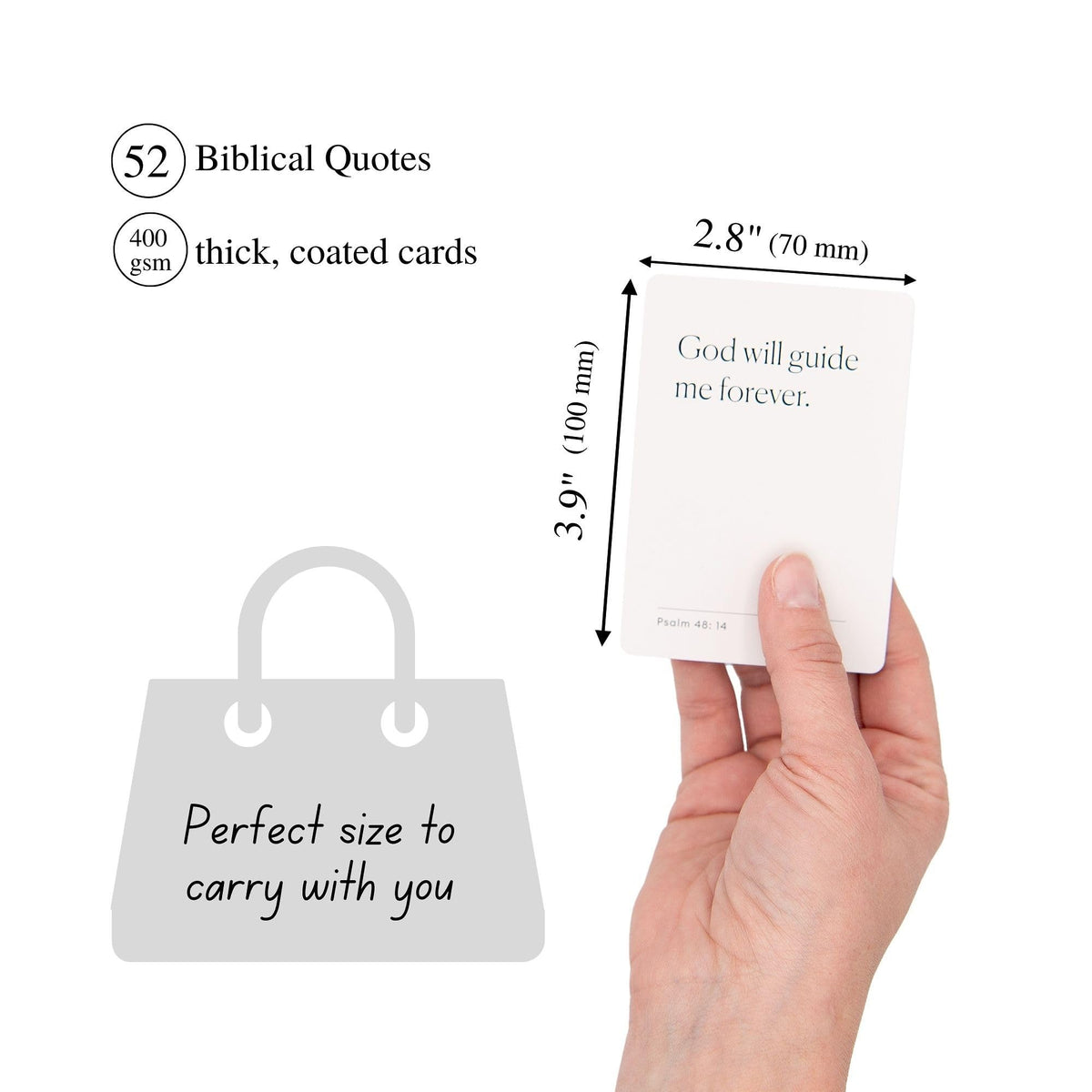 Biblical Affirmation Deck | Scripture Cards, Prayer Cards, Faith Cards | 52 Card Deck of Positive Religious Affirmations For Men and Women | Bible Teachings | Bible Verse Cards