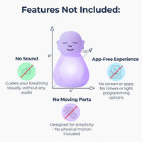 Mindsight 'Original Breathing Buddha' Guided Visual Meditation | 3 Modes to Slow Your Breathing & Calm Your Mind | Stress & Anxiety Relief | Wellness Gift | Adults, Kids, Classrooms | USB Rechargeable
