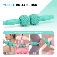 Zmarthumb 5 in 1 Foam Roller Set, High Density Fitness Exercise Foam Roller for Deep Tissue Muscle Massage, Massage Roller, Massage Ball, Resistance Band, for Whole Body(Tiffany Green)