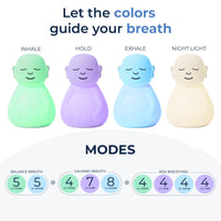 Mindsight 'Original Breathing Buddha' Guided Visual Meditation | 3 Modes to Slow Your Breathing & Calm Your Mind | Stress & Anxiety Relief | Wellness Gift | Adults, Kids, Classrooms | USB Rechargeable