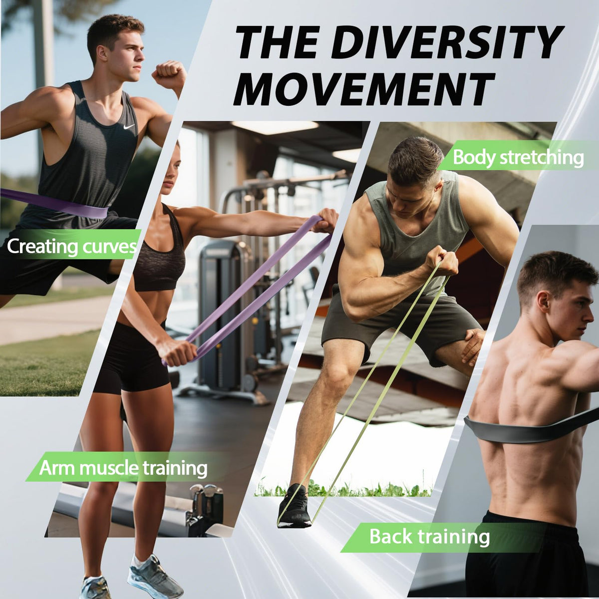 LEEKEY Resistance Bands Set for Pull-Up Assistance & Full-Body Training, Multi-Level Exercise Bands with Bag for Home Workouts, Physical Therapy, Strength Training (Men/Women)