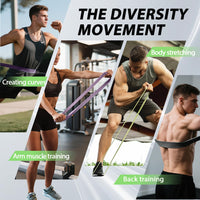 LEEKEY Resistance Bands Set for Pull-Up Assistance & Full-Body Training, Multi-Level Exercise Bands with Bag for Home Workouts, Physical Therapy, Strength Training (Men/Women)