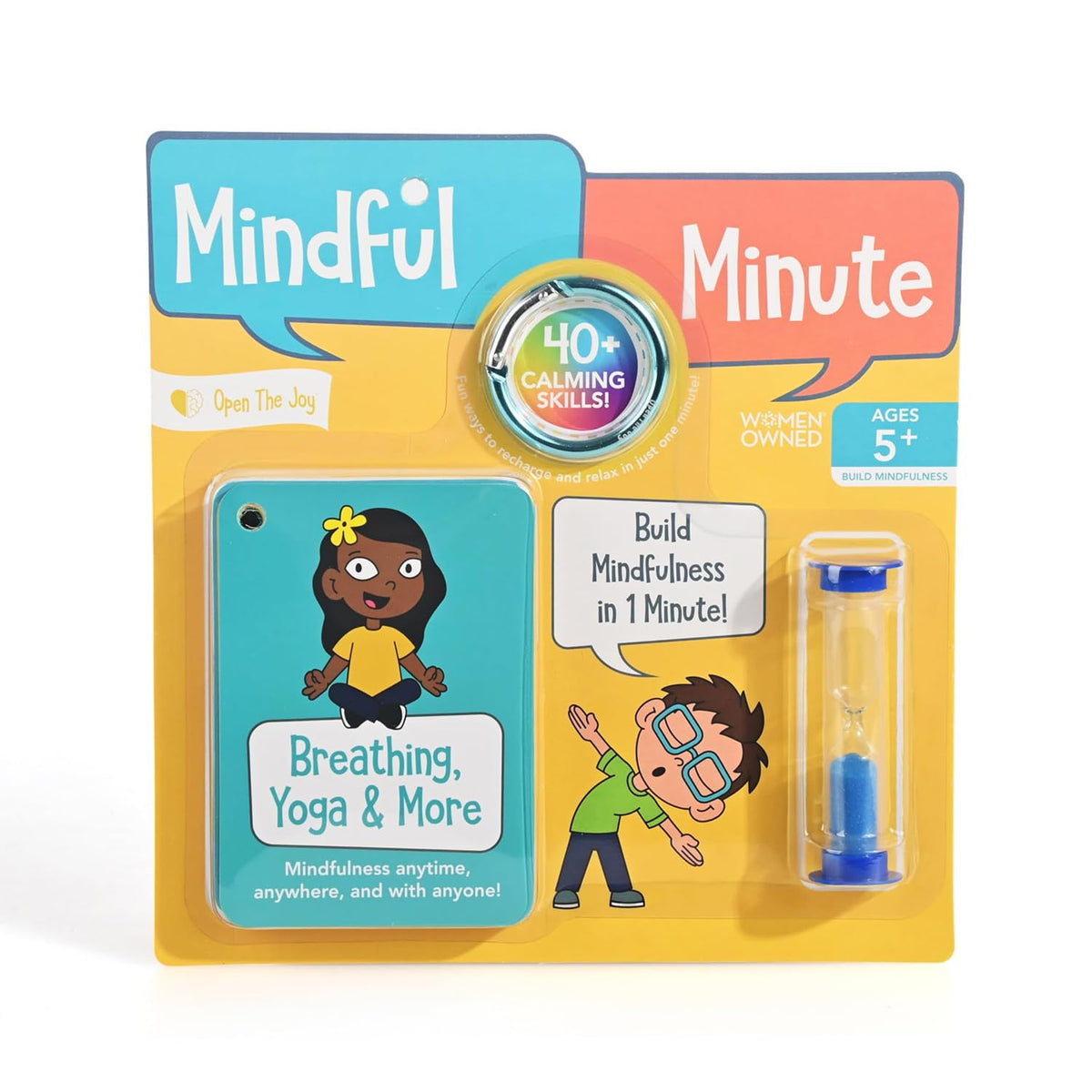 Open The Joy Mindful Minute Cards for Kids - Mindfulness Activities, Stress Relief, Emotional Regulation Tools, and Calming Strategies - Ages 5 and Up