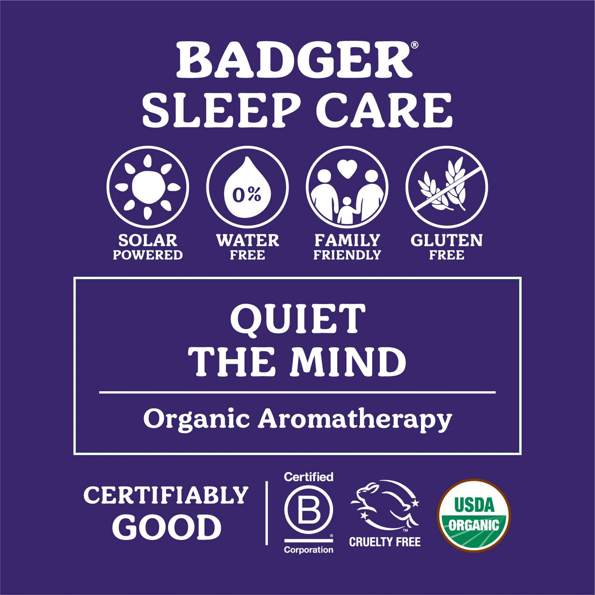 Badger Sleep Balm, Organic Essential Oil Aromatherapy Natural Sleep Aid for Adults & Kids, Relaxing & Calming Lavender & Bergamot Anxiety Relief & Natural Sleep Help, .75 oz Tin