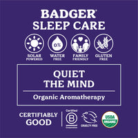 Badger Sleep Balm, Organic Essential Oil Aromatherapy Natural Sleep Aid for Adults & Kids, Relaxing & Calming Lavender & Bergamot Anxiety Relief & Natural Sleep Help, .75 oz Tin