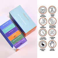 Folkulture Backflow Incense Cones | Set of 6 Waterfall Incense Cones | Lavender Dragon’s Blood Palo Santo & Cedar Patchouli Sandalwood Nag Champa Inscents-Cones for Gifts for Mom (AM to PM Healing)