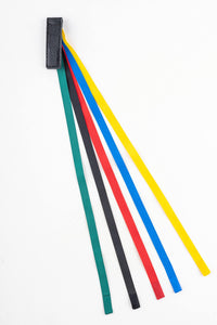 Superior Essentials Magnetic Bible Bookmark - Genuine Leather, Attachable Bible Ribbon Bookmarks for Book Lovers with 5 Strings - No More Flipping Pages Using Our Bible Page Marker (1PC, Rainbow)