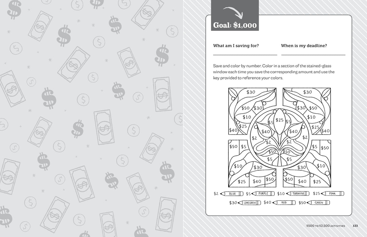 Cash Stash Activity Book: 75 Fun Money Savings Challenges from $50 to $10,000+ (Money Savings Challenge Activities)