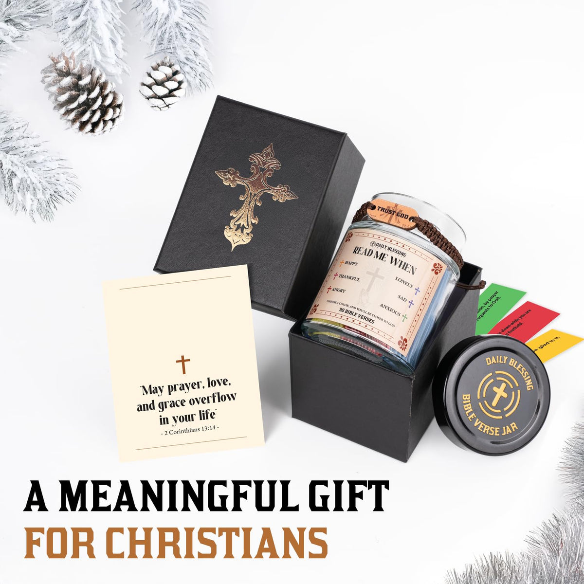 Christian mothers day gifts, Bible Verse Jar with bible verse bracelets For Daily Encouragement, Easter gift for Women/Men, Fathers/Mothers day gifts for Mom, Religious Graduation Gifts For Her