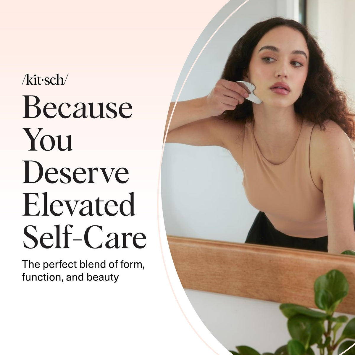 Kitsch Stainless Steel Gua Sha Facial Tools - Guasha Tool for Face, Face Sculpting Tool, Jawline Shaper, Double Chin Reducer, Body Gua Sha Tools, Lymphatic Drainage Massager, Facial Skin Care - Silver