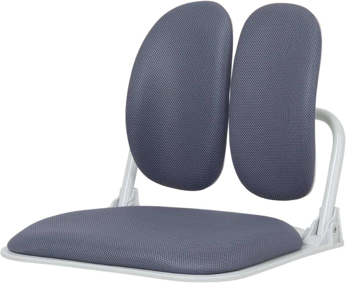 Dual-Backrests Ergonomic Floor Chair with Back Support - Meditation Foldable Chairs for Adults