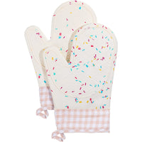 Didaey Set of 2 Silicone Oven Mitts Waterproof Shell Oven Mitts for Kitchen for Heat Resistant 500 Degrees Washable Kitchen Mittens with Cotton Lining for Cooking Baking BBQ Grilling Microwave