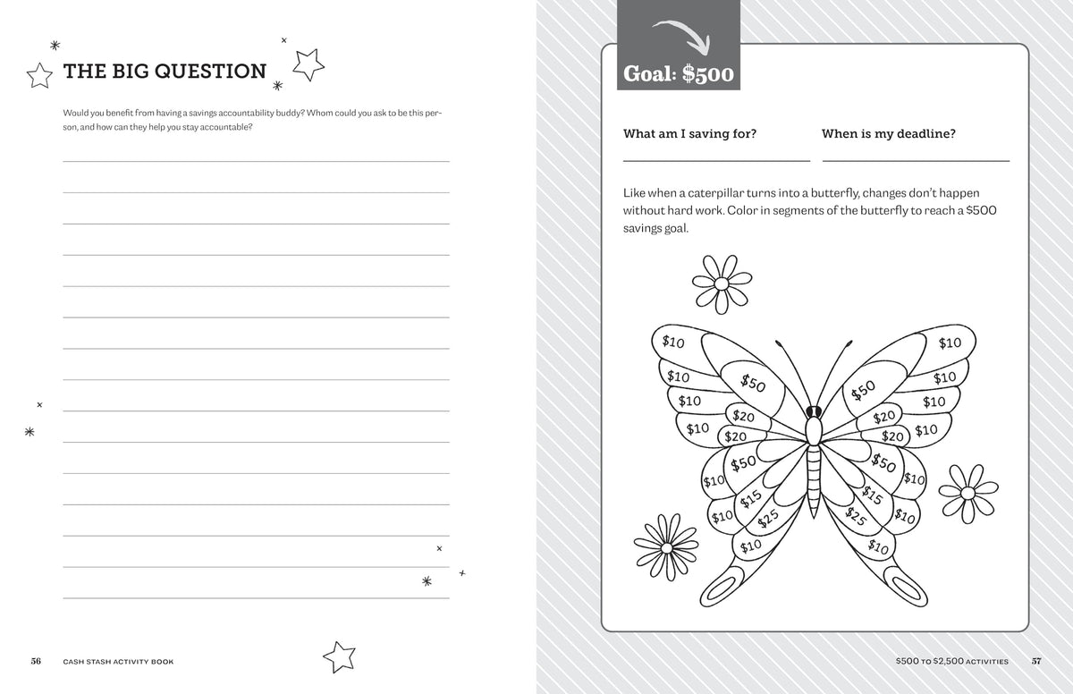 Cash Stash Activity Book: 75 Fun Money Savings Challenges from $50 to $10,000+ (Money Savings Challenge Activities)