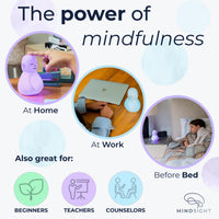 Mindsight 'Original Breathing Buddha' Guided Visual Meditation | 3 Modes to Slow Your Breathing & Calm Your Mind | Stress & Anxiety Relief | Wellness Gift | Adults, Kids, Classrooms | USB Rechargeable