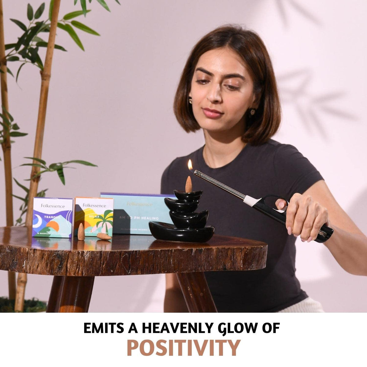 Folkulture Backflow Incense Cones | Set of 6 Waterfall Incense Cones | Lavender Dragon’s Blood Palo Santo & Cedar Patchouli Sandalwood Nag Champa Inscents-Cones for Gifts for Mom (AM to PM Healing)