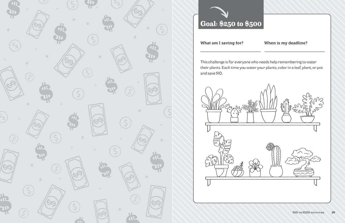 Cash Stash Activity Book: 75 Fun Money Savings Challenges from $50 to $10,000+ (Money Savings Challenge Activities)