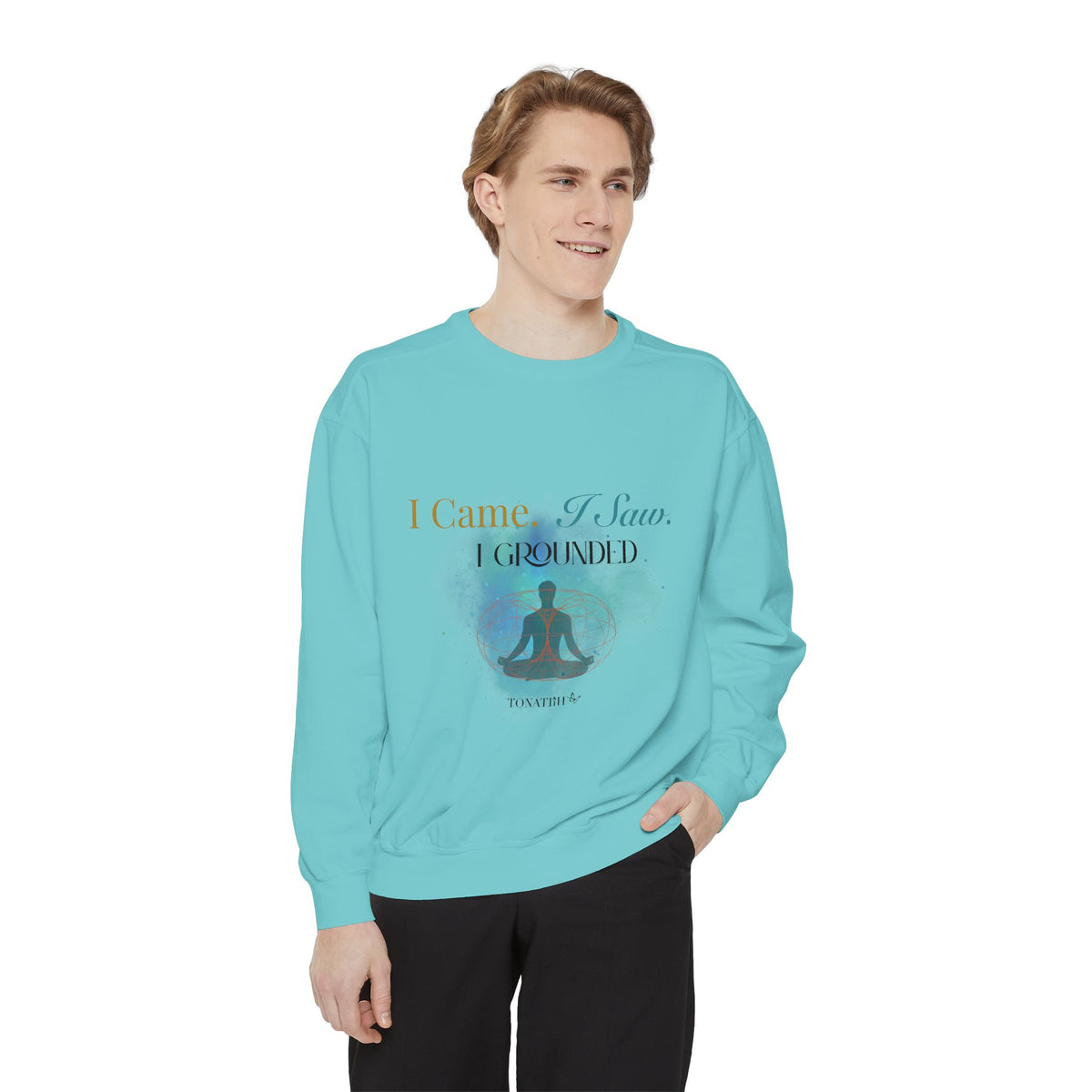 Men's Sweatshirt — "I Came. I Saw. I Grounded." Relax sweatshirt