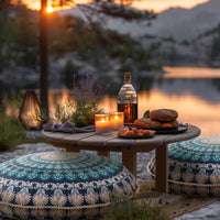 Codi Meditation/Praying Floor Pillow, Round Large Pillows Seating for Adults, Bohemian Mandala Circle Cushion, 32 Inch, Memory Foam