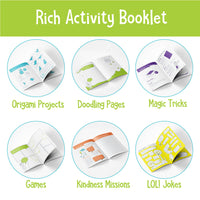 Open The Joy On The Go Box, Road Trip Travel Games Activity Box, Includes Card Games, Craft Kits, and Other 50+ Travel Activities for Kids and Family Ages 4+