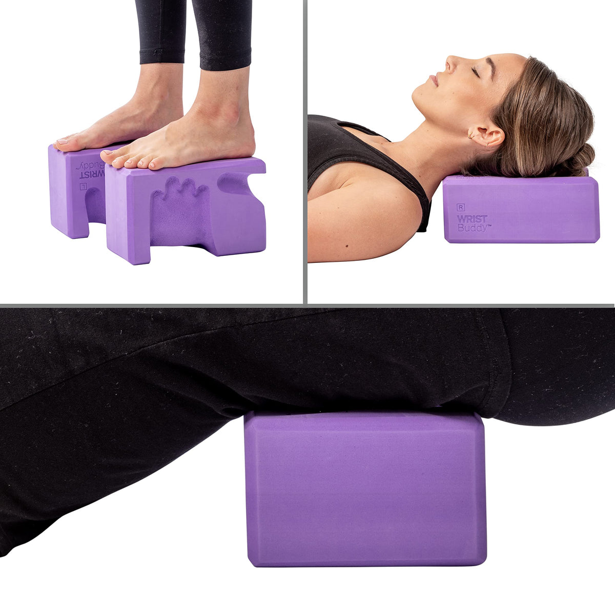 WRIST Buddy® Yoga Blocks 2 Pack | Reduces and Prevents Wrist Pain, Enhances Comfort Stability and Grip Strength on the Blocks | Hand-Shaped Blocks | EVA Yoga Accessories Set | Best Gifts for Yoga