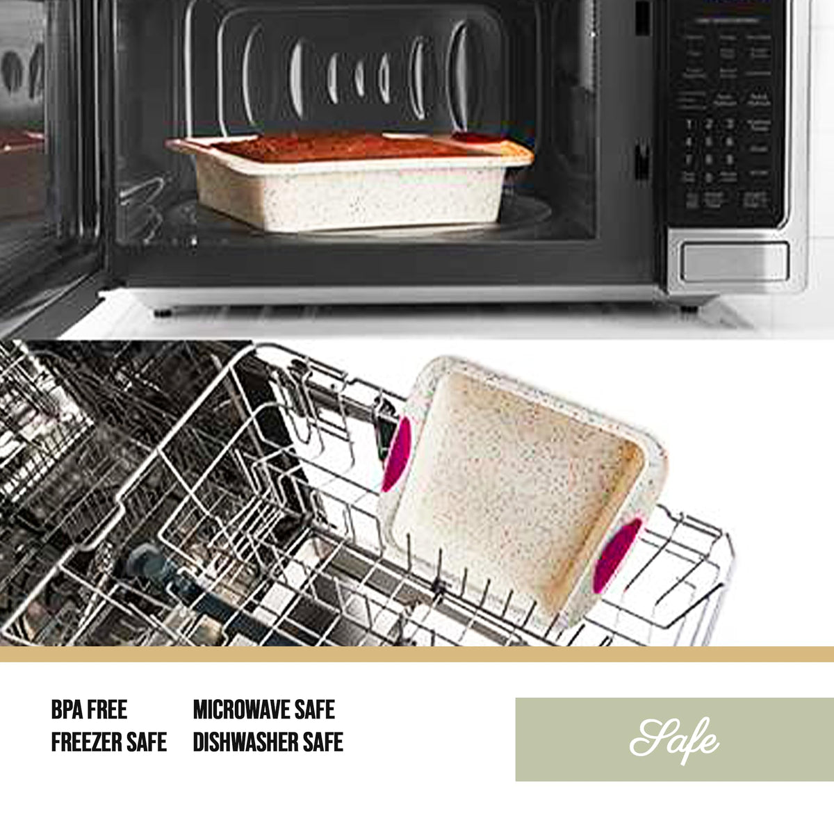 Trudeau 8x8in Confetti Silicone Cake Pan – Reinforced Hybrid of Flexible Silicone and Hard Lining for Shape Stability – Nonstick, BPA Free, Oven Safe to 428°F, and Dishwasher Safe