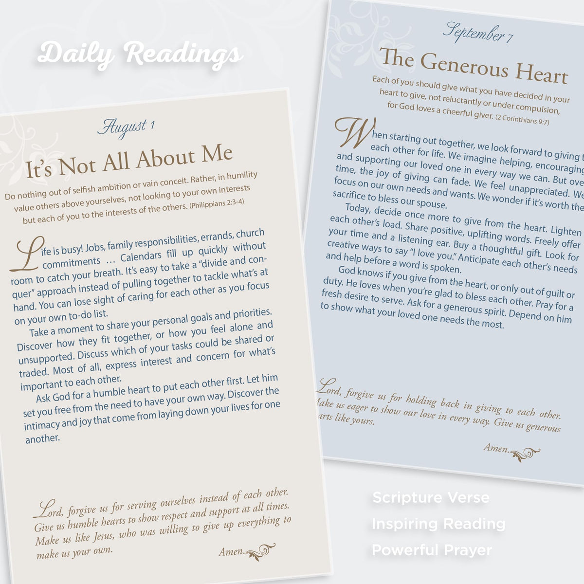 Mr. & Mrs. 366 Devotions for Couples Enrich Your Marriage and Relationship Blue Faux Leather Flexcover Devotional Gift Book w/Ribbon Marker