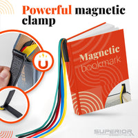 Superior Essentials Magnetic Bible Bookmark - Genuine Leather, Attachable Bible Ribbon Bookmarks for Book Lovers with 5 Strings - No More Flipping Pages Using Our Bible Page Marker (1PC, Rainbow)