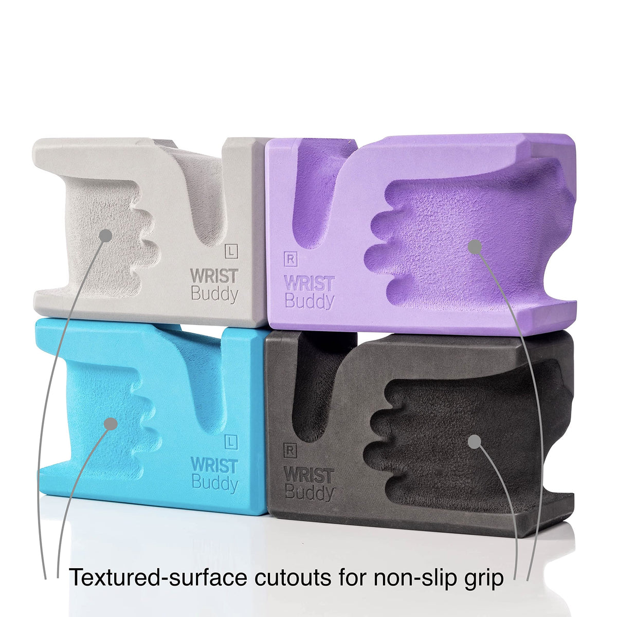 WRIST Buddy® Yoga Blocks 2 Pack | Reduces and Prevents Wrist Pain, Enhances Comfort Stability and Grip Strength on the Blocks | Hand-Shaped Blocks | EVA Yoga Accessories Set | Best Gifts for Yoga
