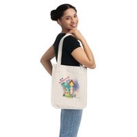 Organic Canvas Tote Bag — "Pawsitive Vibes Only" Dog love