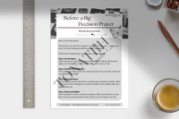 Before a Big Decision Prayer