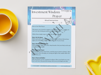 Investment Wisdom Prayer