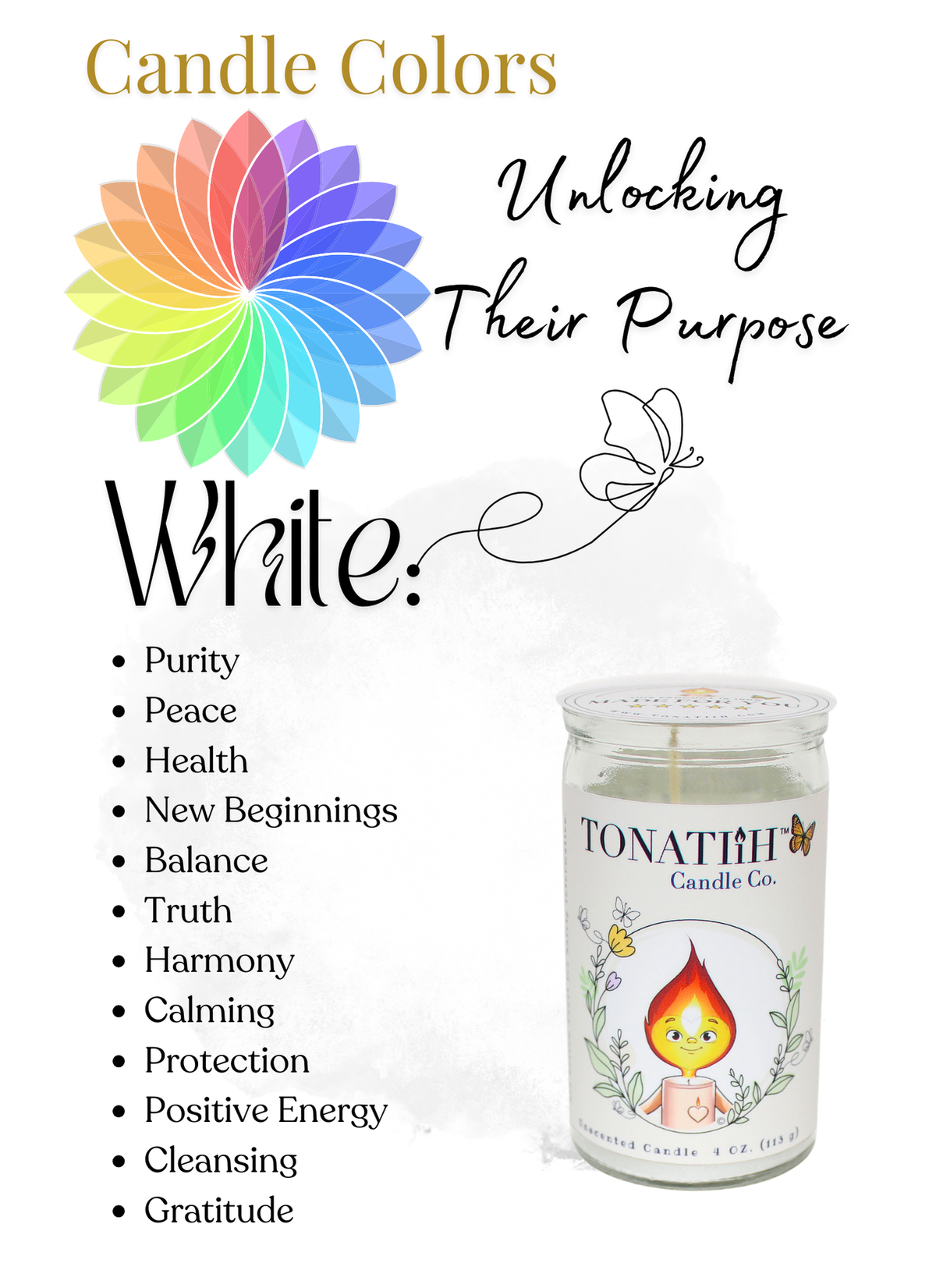 Light Heart -Traditional wax -White (4oz)