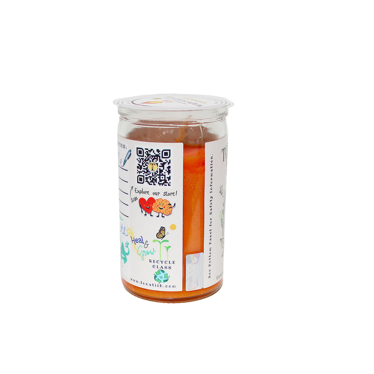 Light Heart -Traditional wax -Orange (4oz)