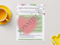 Spirit of the Entrepreneur Prayer